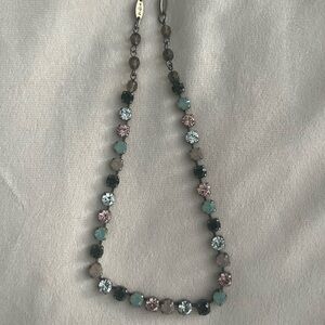 Sabika necklace - greens and pinks